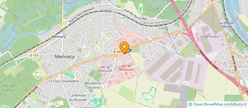 localisation de l'entreprise SOLUX à MENNECY