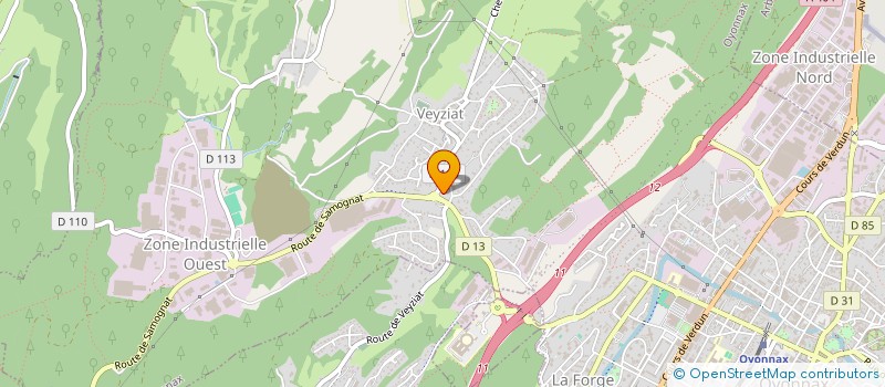 localisation de l'entreprise SOLYPLAST à OYONNAX