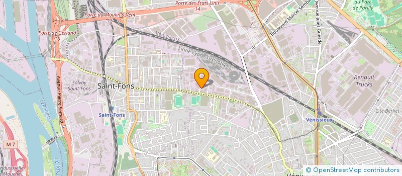 localisation de l'entreprise SOLYTEC FLUIDES ET AUTOMATISMES à VENISSIEUX