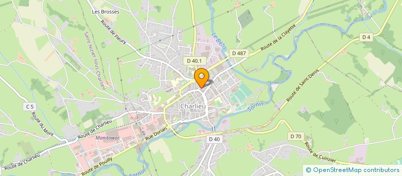 localisation de l'entreprise SOMAFIL à CHARLIEU
