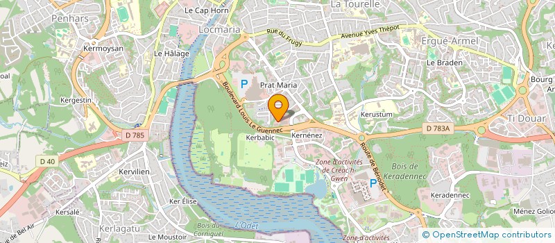 localisation de l'entreprise SOMAINTEL NCI à QUIMPER
