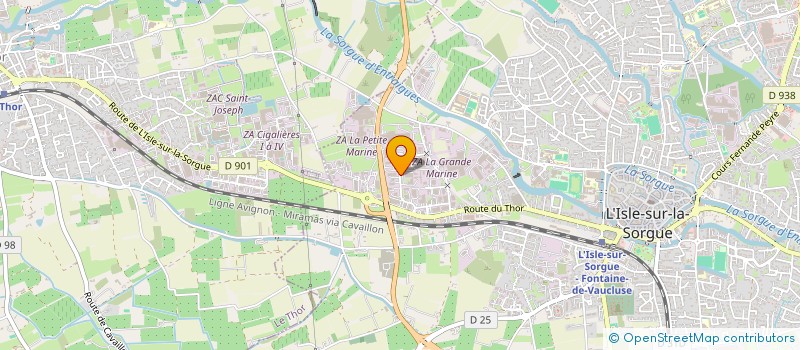 localisation de l'entreprise SOMAIR GERVAT à L'ISLE-SUR-LA-SORGUE