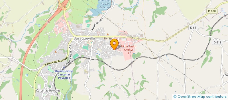 localisation de l'entreprise SOMATRA SOC MAUREL TRANSPORTS à BARAQUEVILLE