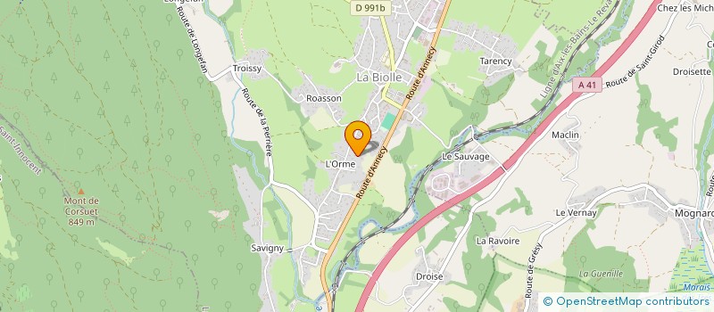 localisation de l'entreprise SON LUMIERE CONCEPT EVENEMENTS ( SLC EVENEMENTS )  LA BIOLLE