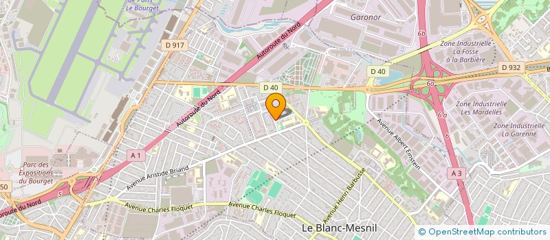 localisation de l'entreprise SONAFIA BATIMENT à LE BLANC-MESNIL