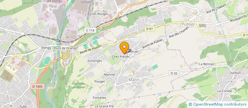 localisation de l'entreprise SONALTA à MARIN