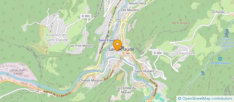 localisation de l'entreprise SONATEC INTER FRANCE à SAINT-CLAUDE