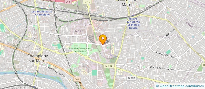 localisation de l'entreprise SONECTRAD à CHAMPIGNY-SUR-MARNE