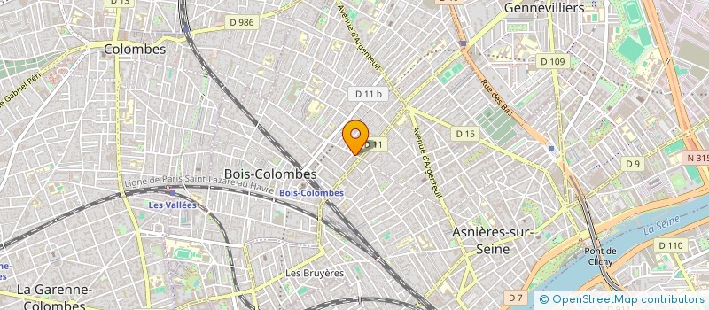localisation de l'entreprise SONEJU CENTRE à BOIS-COLOMBES