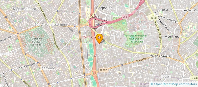 localisation de l'entreprise SONER à BAGNOLET