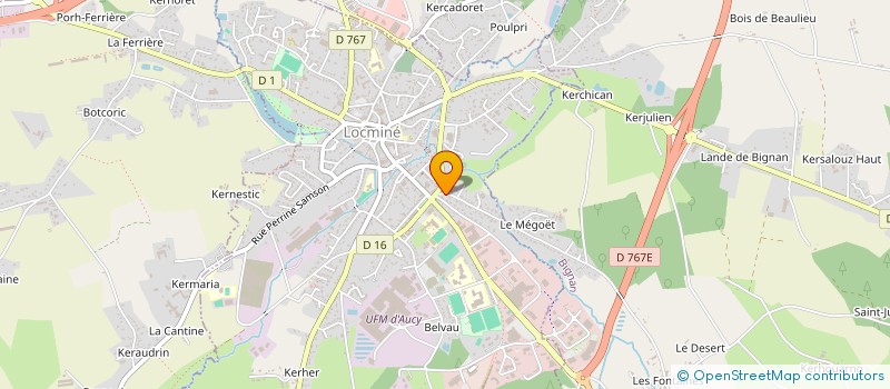 localisation de l'entreprise SONERION BRO BEGNEN  BIGNAN