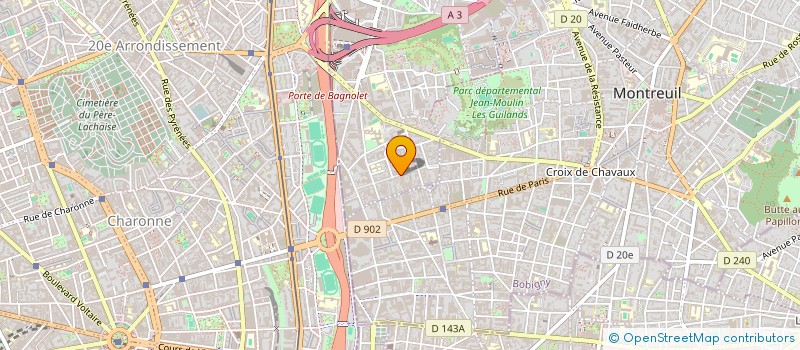 localisation de l'entreprise SONIA à BAGNOLET