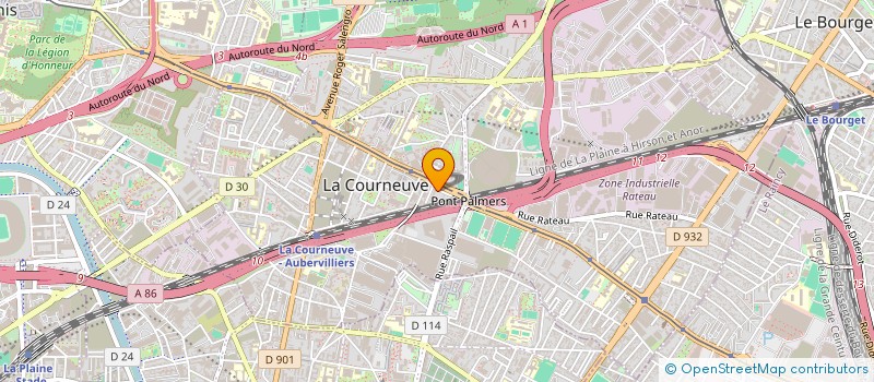 localisation de l'entreprise SONIA B à LA COURNEUVE