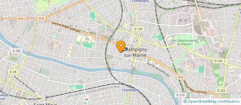 localisation de l'entreprise SONIC+ à CHAMPIGNY SUR MARNE