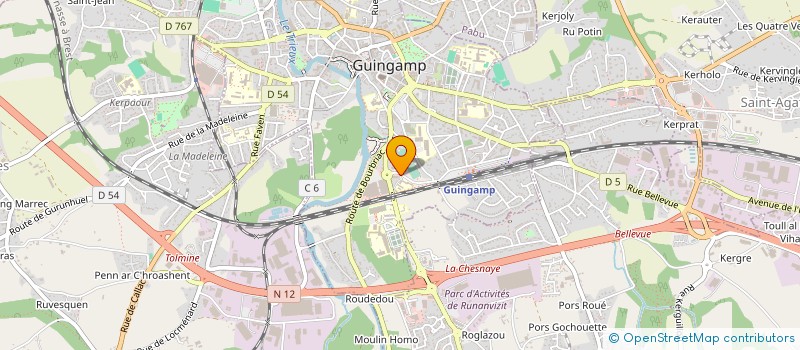 localisation de l'entreprise SONICIRO à GUINGAMP
