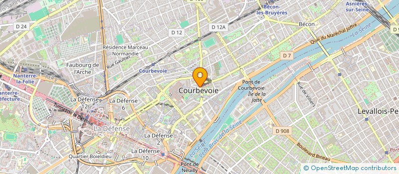 localisation de l'entreprise SONIRAP à COURBEVOIE