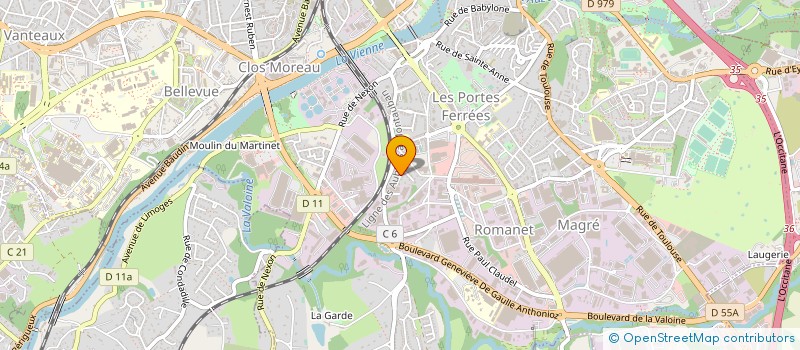localisation de l'entreprise SONIXPROG à LIMOGES
