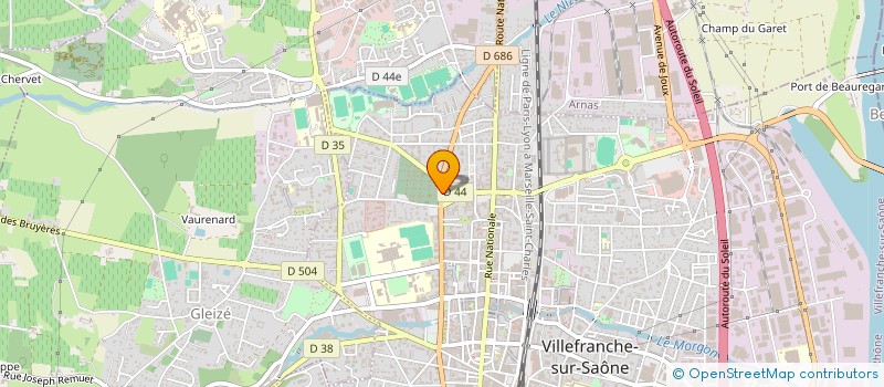 localisation de l'entreprise SONNERY FLEURS CALADOISES  VILLEFRANCHE-SUR-SAONE