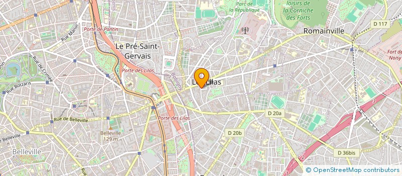 localisation de l'entreprise SONNETTE  LES LILAS