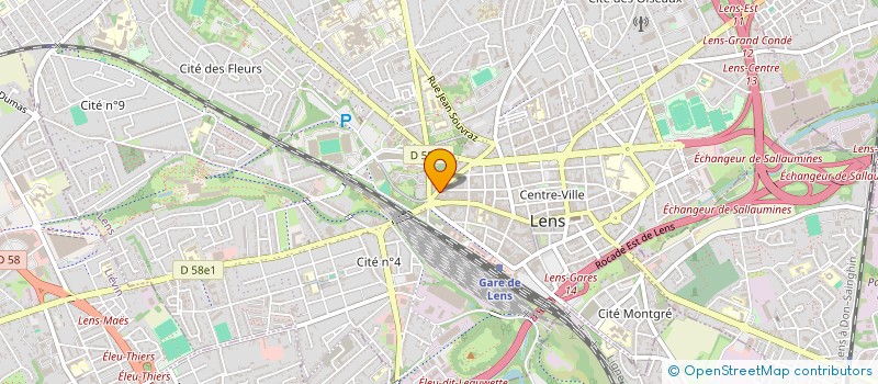 localisation de l'entreprise SONO CLUB à LENS