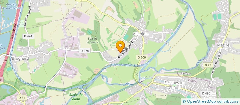 localisation de l'entreprise SONOR  ALLENJOIE