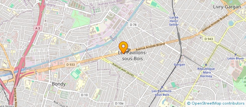 localisation de l'entreprise SONORAUTO à LES PAVILLONS-SOUS-BOIS