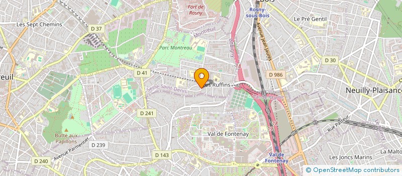 localisation de l'entreprise SONORITE à ROSNY-SOUS-BOIS