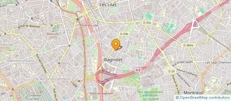 localisation de l'entreprise SONS ET TERRITOIRE (SET) à BAGNOLET