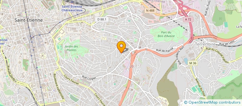 localisation de l'entreprise SOOTEXTILE à SAINT-ETIENNE