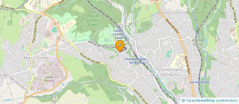 localisation de l'entreprise SOPAFIC à CHARBONNIERES-LES-BAINS