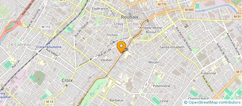 localisation de l'entreprise SOPARAGAPES à ROUBAIX