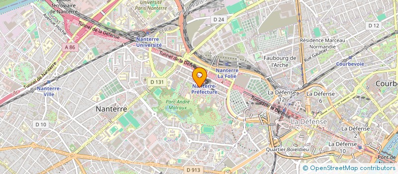 localisation de l'entreprise SOPAREX SARL à NANTERRE