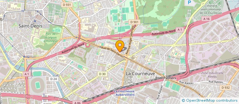 localisation de l'entreprise SOPATEC à LA COURNEUVE