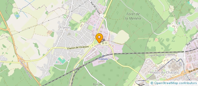localisation de l'entreprise SOPEF (SOCIETE DE PRODUCTION D'ELECTRICITE DE FRAISANS) à FRANOIS