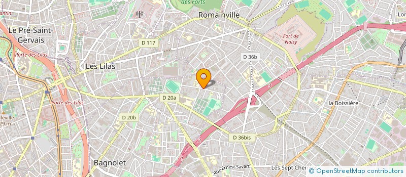 localisation de l'entreprise SOPEX à BAGNOLET