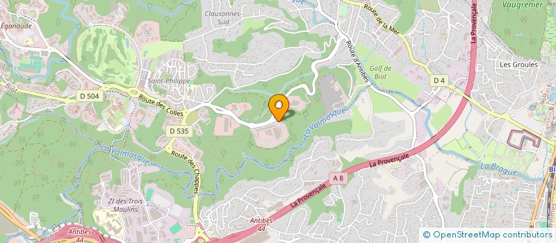 localisation de l'entreprise SOPHIA CLUB ENTREPRISES  BIOT