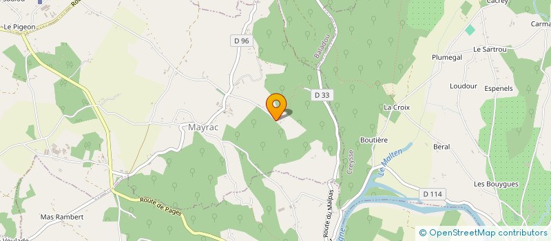 localisation de l'entreprise SOPHIALYS  MAYRAC