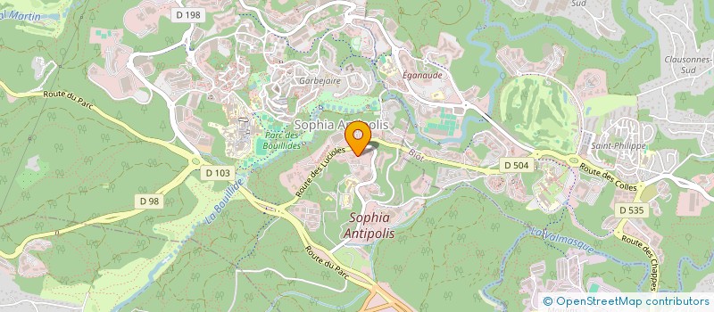 localisation de l'entreprise SOPHIATEL GESTION à VALBONNE