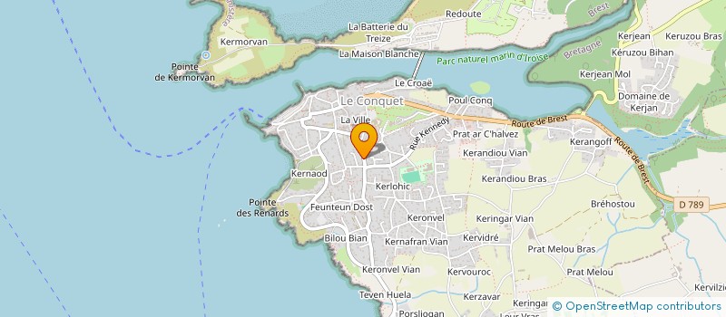 localisation de l'entreprise SOPHIE  LE CONQUET