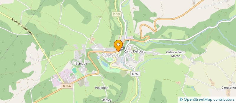 localisation de l'entreprise SOPHIE BURTEY  CAYLUS