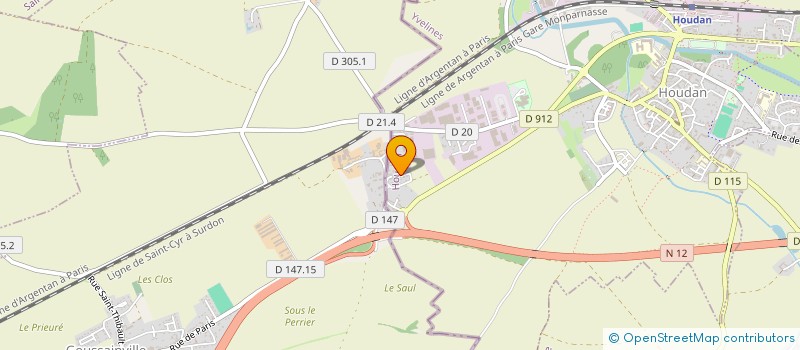 localisation de l'entreprise SOPHIE COIFFURE A DOMICILE  HOUDAN