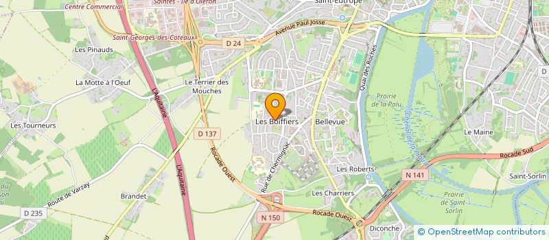 localisation de l'entreprise SOPHIE D MAGNETISEUR  SAINTES