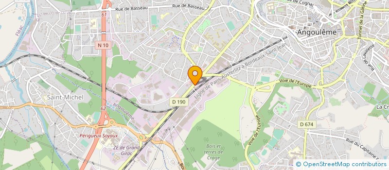 localisation de l'entreprise SOPHIE FLEURS à ANGOULEME