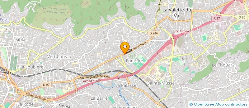 localisation de l'entreprise SOPHIGI à TOULON