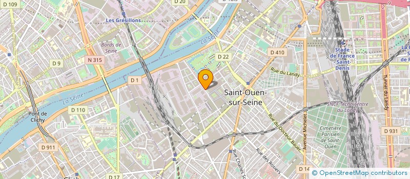 localisation de l'entreprise SOPHITEL à SAINT-OUEN-SUR-SEINE