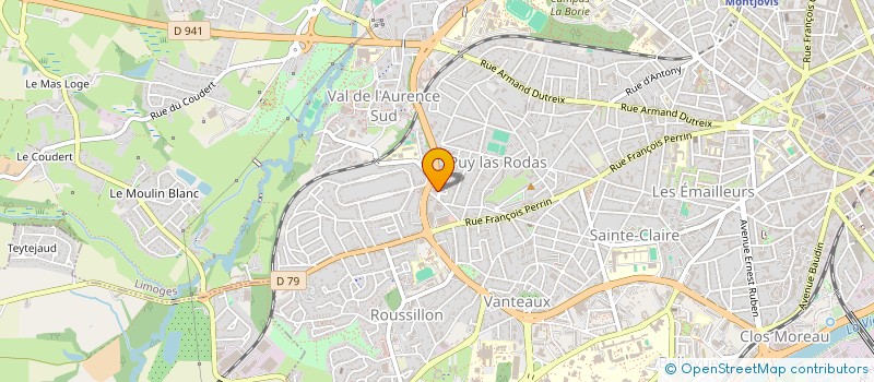 localisation de l'entreprise SOPHR'ODYSSEE à LIMOGES