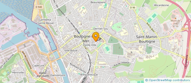 localisation de l'entreprise SOPHRO-PARTAGE à BOULOGNE-SUR-MER