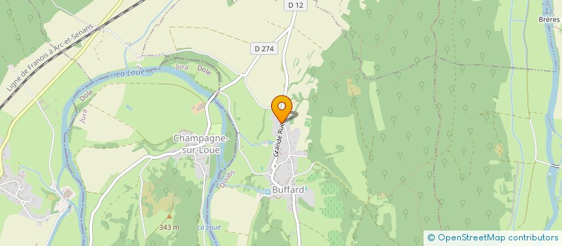 localisation de l'entreprise SOPHROLOGIE DOUBS 25  BUFFARD