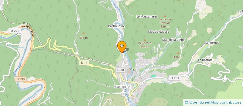 localisation de l'entreprise SOPHROLOGIE ET BIEN ETRE EN CEVENNES  SUMENE