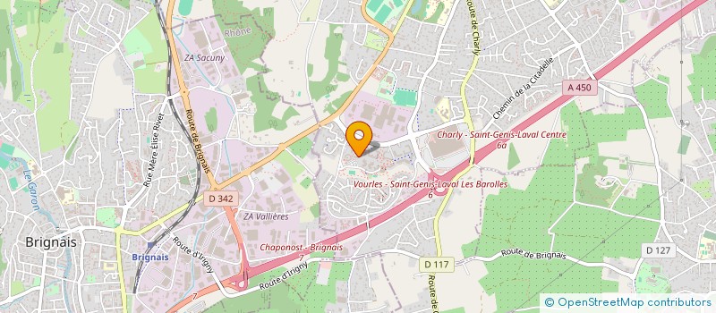 localisation de l'entreprise SOPHTECH à SAINT-GENIS-LAVAL
